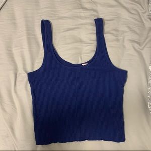 Blue crop tank
